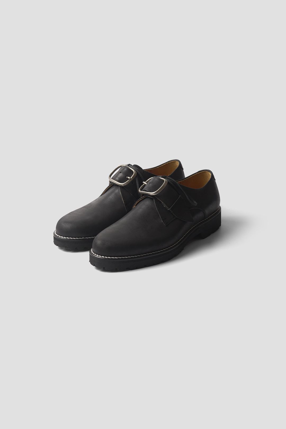 "BUCKLE SHOES" TMTKS-S-0038  BLACK LEATHER