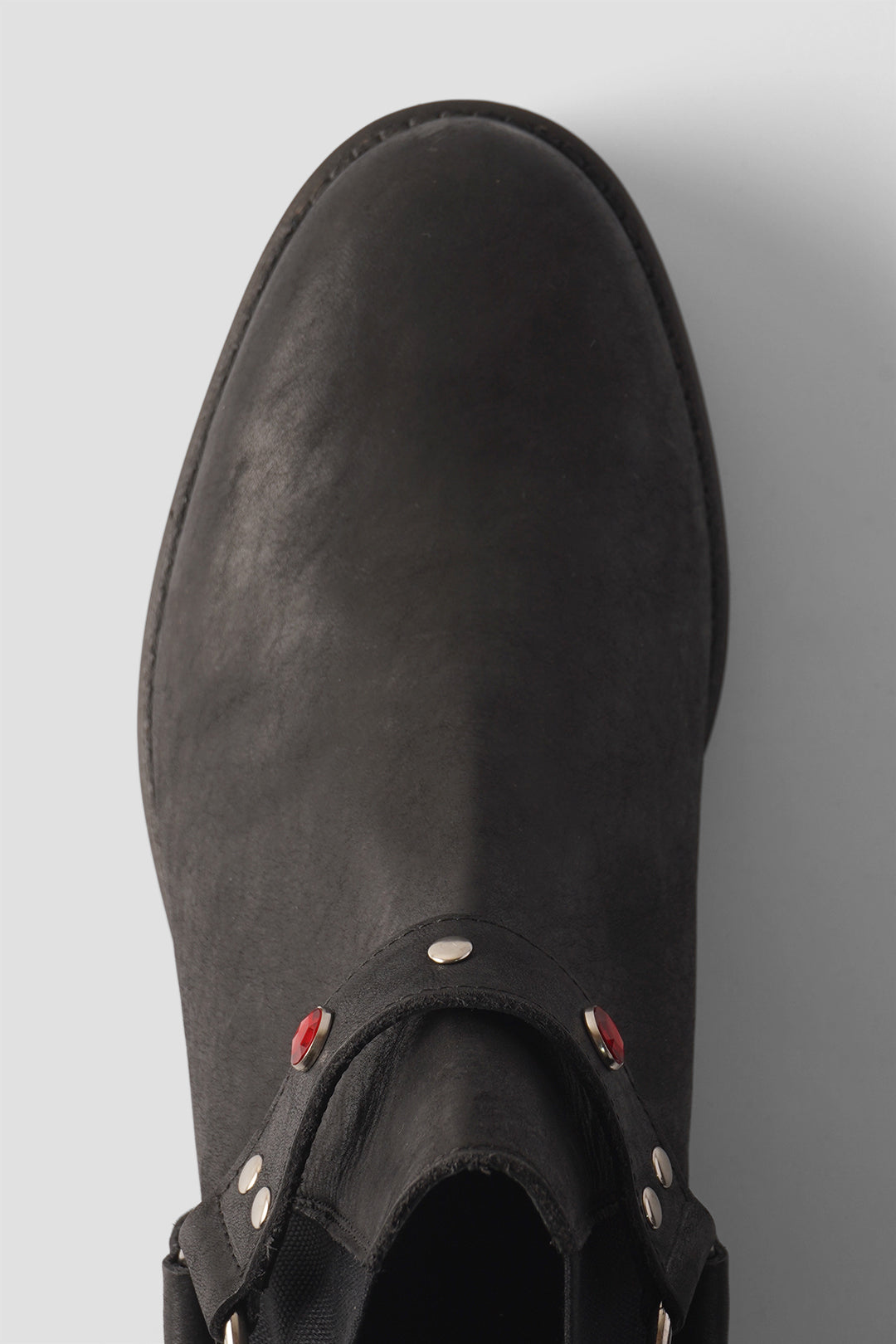 "STUDS RING BOOTS" TMTK-S-0044-02 BLACK LEATHER