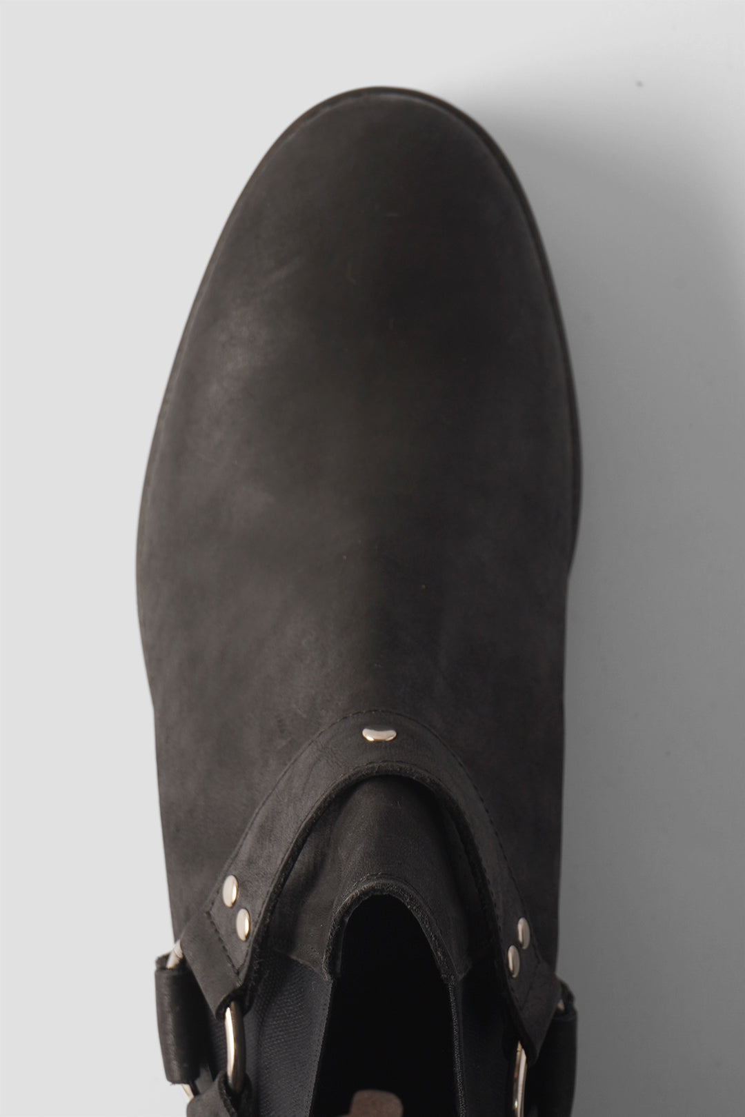 "STUDS RING BOOTS" TMTK-S-0044-01 BLACK LEATHER