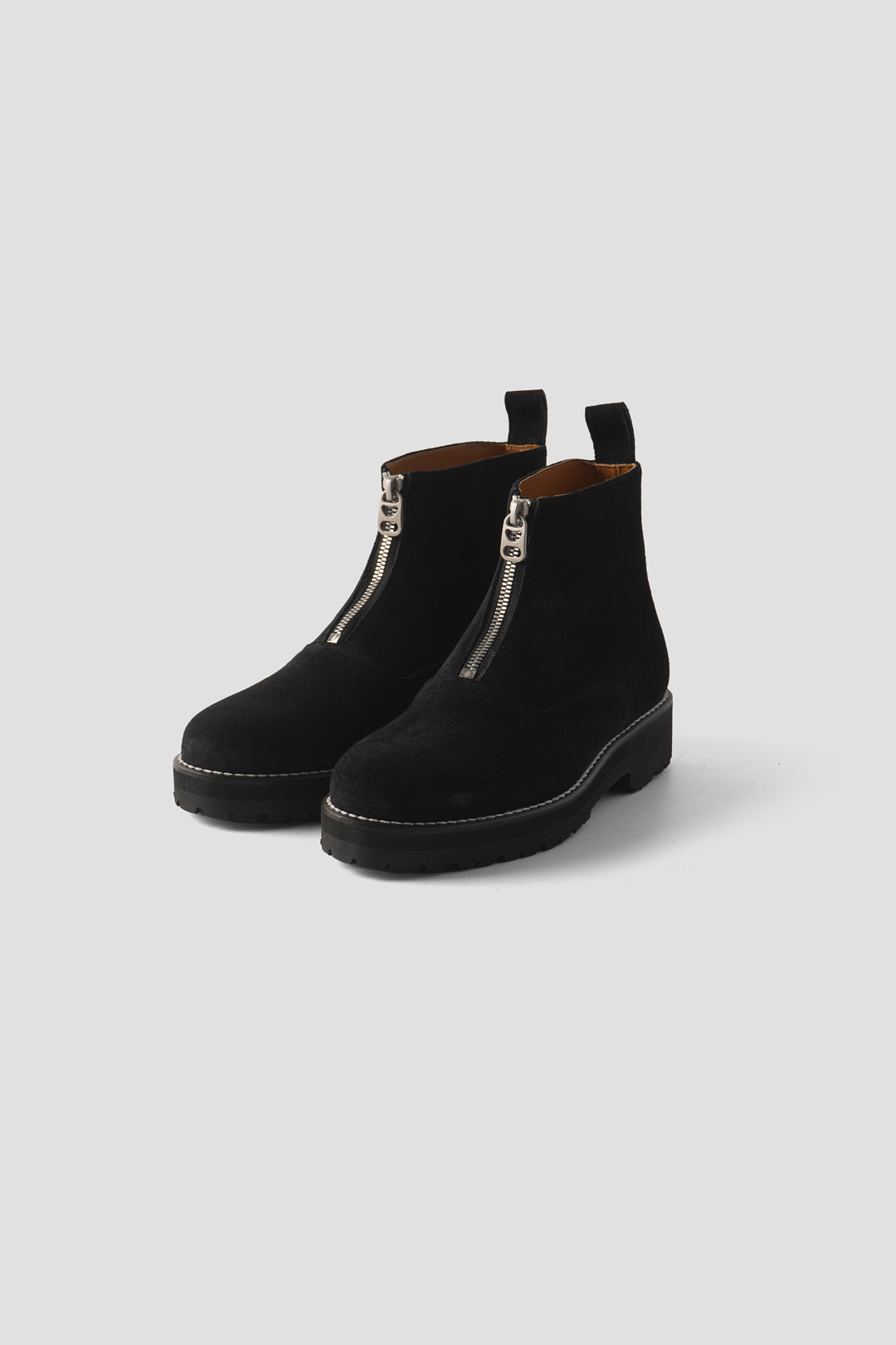 "STUDS RING BOOTS" TMTK-S-0044-01 BLACK LEATHER