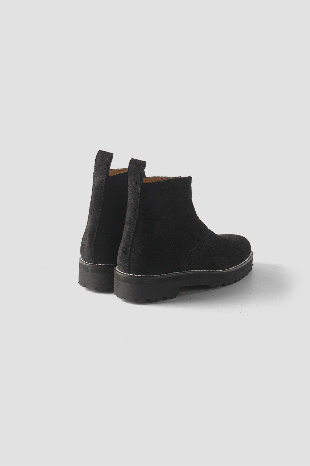 "STUDS RING BOOTS" TMTK-S-0044-01 BLACK LEATHER