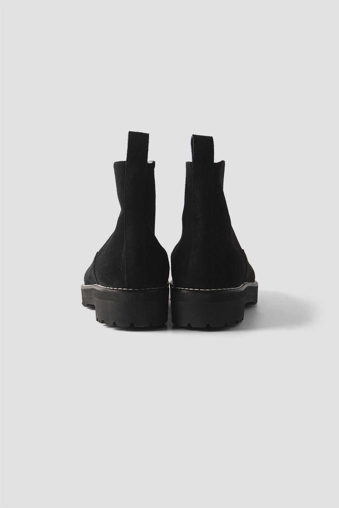 "PULL TAB ZIP BOOTS" TMTK-S-0039 BLACK SUEDE