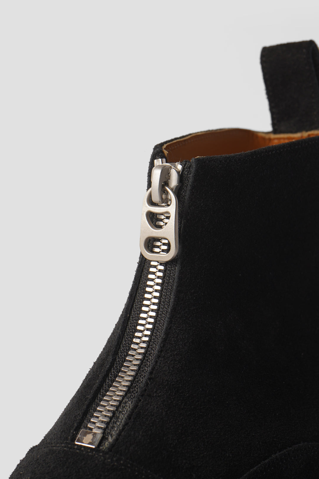 "PULL TAB ZIP BOOTS" TMTK-S-0039 BLACK SUEDE