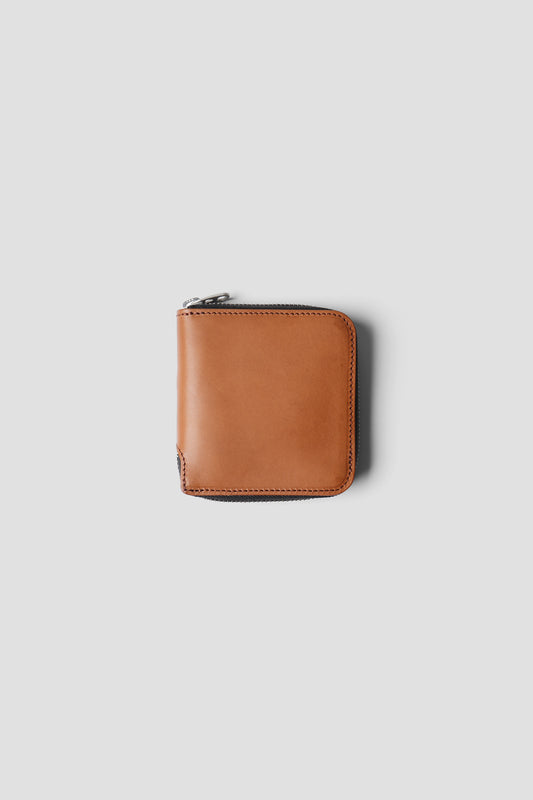 "PULL TAB ROUND ZIP WALLET " TM-WALLET-0005 BROWN
