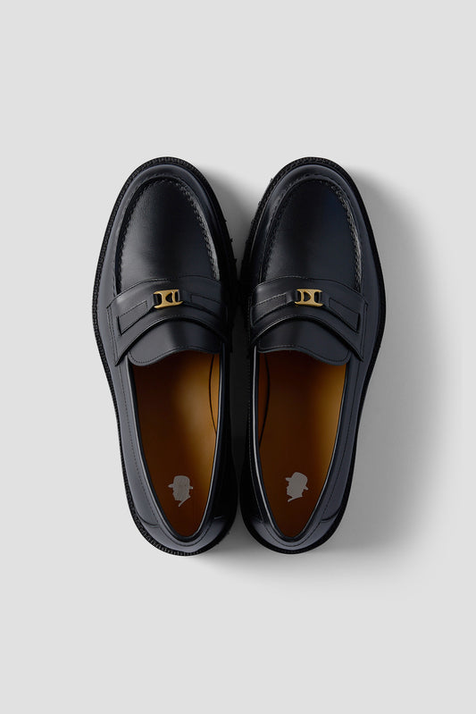 PULLTAB BIT LOFER  DUPUY CALF LEATHER BLACK TMTK-S-0061