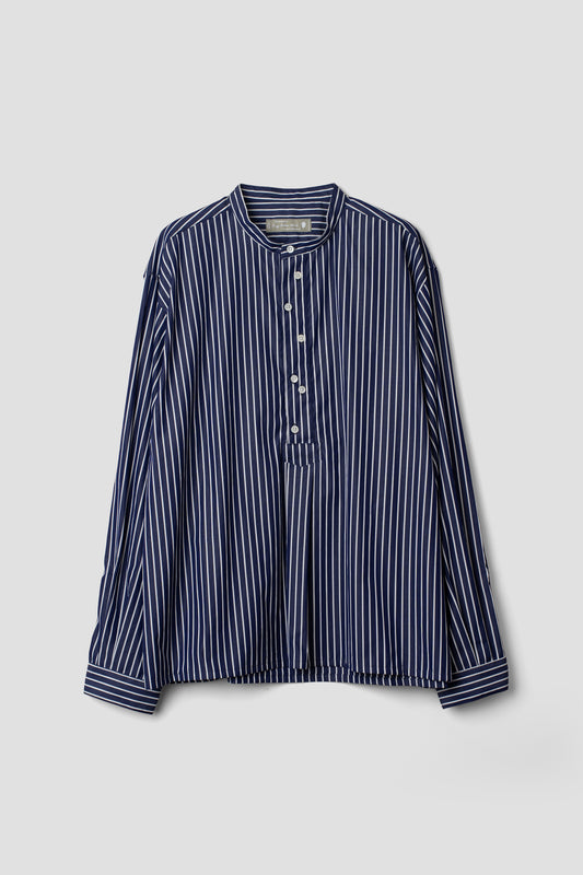 "AUTHENTIC CAT FOOT PRINT PAJAMA SHIRTS" NAVY STRIPE