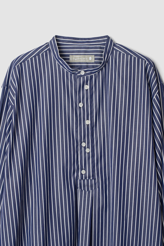 "AUTHENTIC CAT FOOT PRINT PAJAMA SHIRTS" NAVY STRIPE