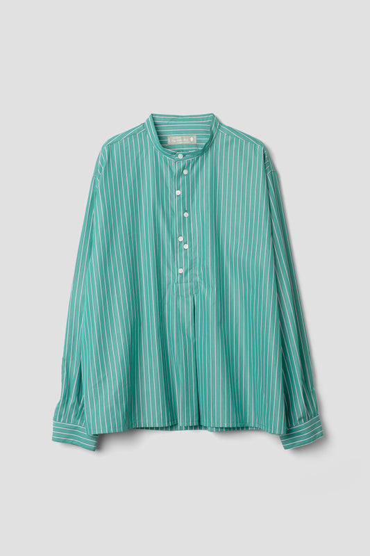 "AUTHENTIC CAT FOOT PRINT PAJAMA SHIRTS" GREEN STRIPE